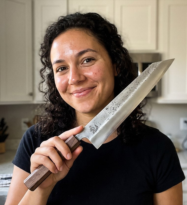 Customer with Osantoku knife