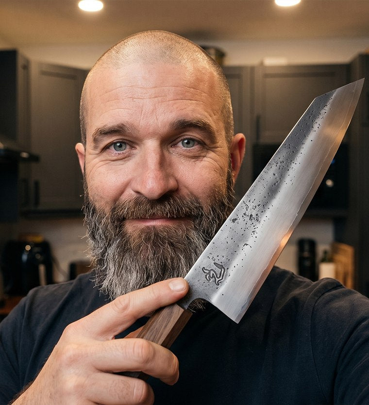 Customer with Osantoku knife